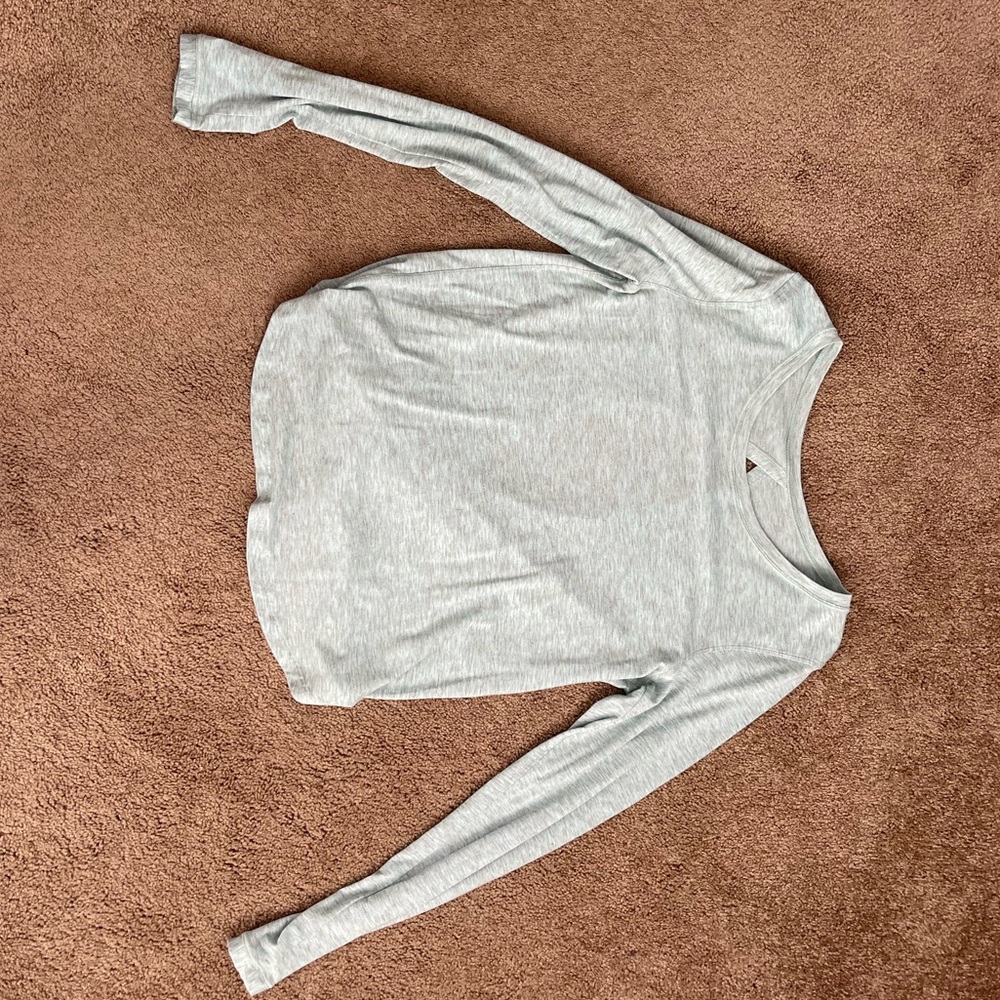 Lulu lemon cotton long sleeve open back tee